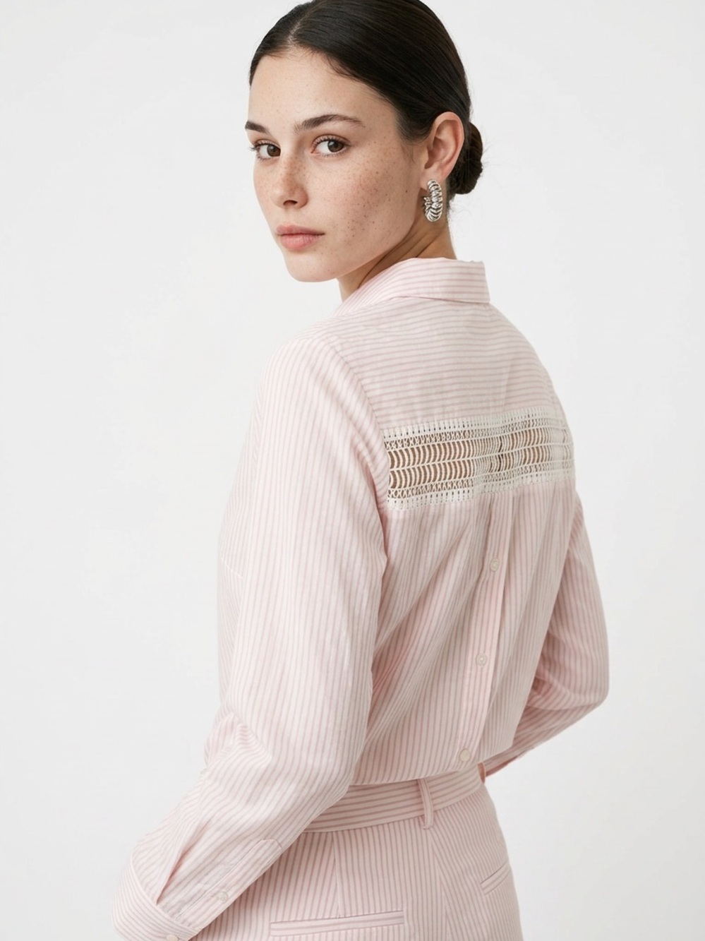 MARC NEW YORK | Orange & White Stripe Button Down Top Women’s Size Small
